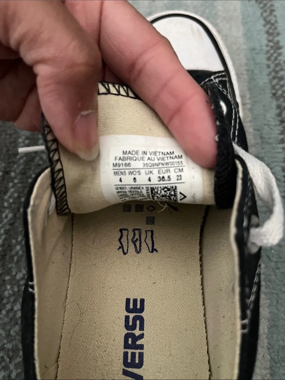 Converse Black and White Low-Top Kids Sneakers - Picture 5 of 5